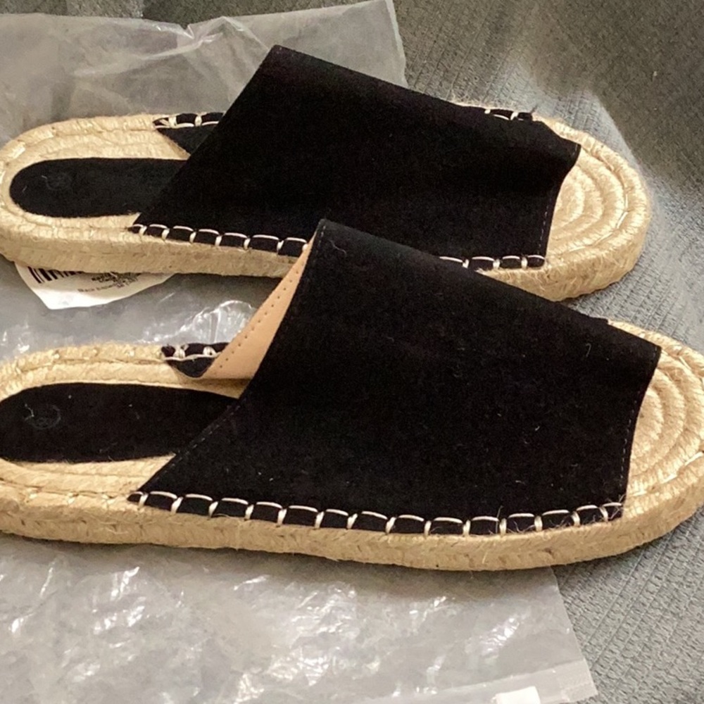 Black Espadrille Sandals - Picture 4 of 6